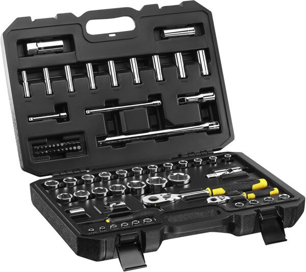 Stanley STMT82831-1-12 1/4 & 1/2 Socket Set 72 Pcs