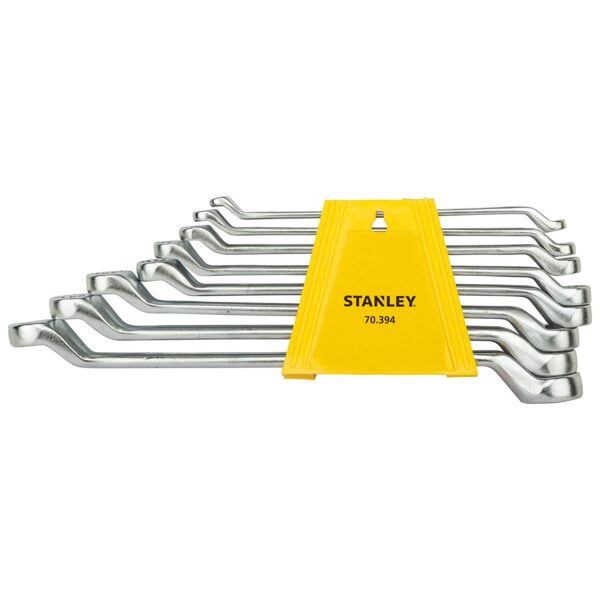 Stanley 70-394E Shallow Offser Ring Spanner Set CRV - 8 Pcs