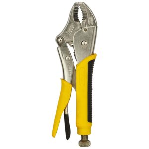 Stanley 84-369-1-23 Bi Material Handle Curved Jaw Locking Plier - 10" Inch