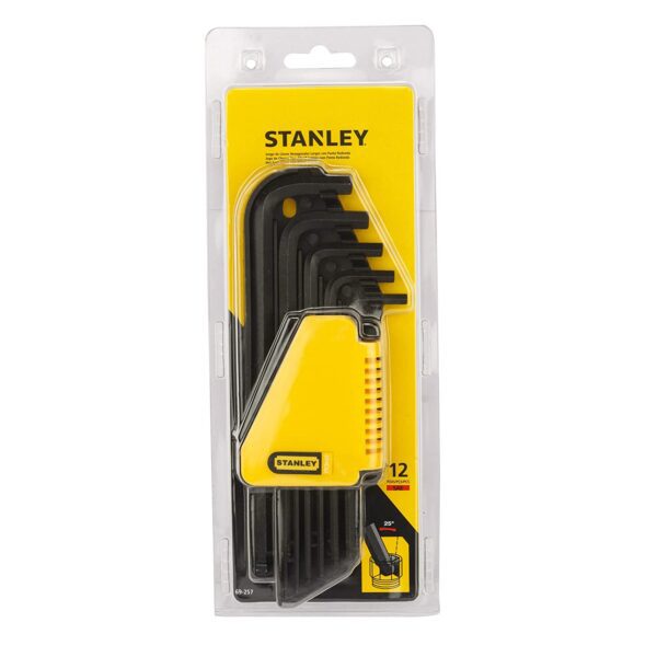 Stanley 69-257 Long Ball Point Allen Hex Key Set - 12 Pcs